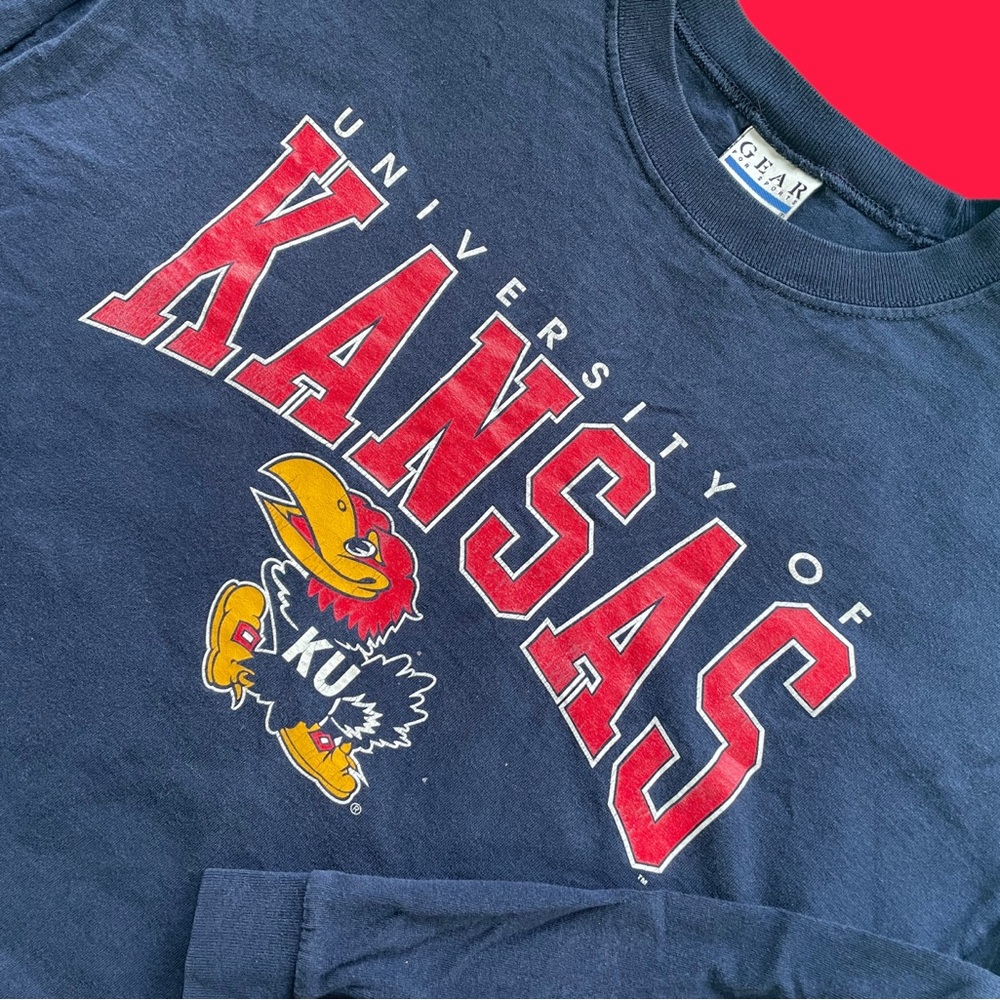 Gear For Sports University of Kansas Navy Long Sleeve Tee